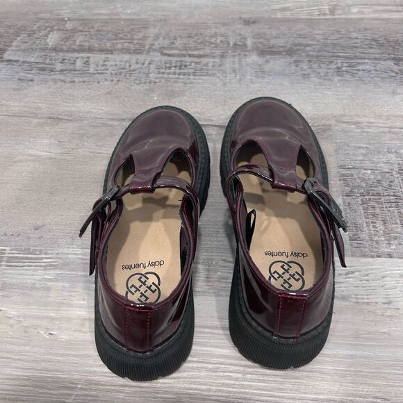 Bundle Black Combat Boots and Burgundy Mary Jane Shoes Girls Size 12-13 - Picture 5 of 11